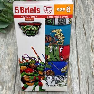 Boys Teenage Mutant Ninja Turtles Character Underwear Briefs 5-Pack Size 6